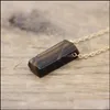 Pendentif Colliers Pendentifs Bijoux Chaînes En Or Pierre Silce Dalle Cristal De Guérison Reiki Naturel Smoky Rose Quar Dhrh9