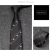 22SS varumärke män slipsar 100% silke jacquard klassisk vävd handgjorda slips för män bröllop casual and business nack slips 88186u