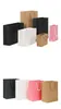 4 Renkler Stok ve Özelleştirilmiş Fildişi Kurulu Kağıt Hediye Çantası Wrap Alışveriş Torbaları