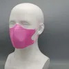 Masque 3D jetable de couleur unie pour adulte, protection à trois couches avec tissu soufflé à l'état fondu, masques anti-poussière respirants et anti-brume