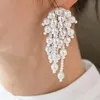 Pendientes de gota de perlas de Metal torcido de Color dorado para mujer, aretes simples delicados para fiesta de boda, regalo de joyería de temperamento 2022