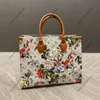 Women onthego Totes Shopping Bags Colorful Printed Flowers Luxurys Designers Handbags