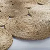 Carpets Jute Rug 100% Natural Bohemian Double-sided Circular Area And For Home Living RoomCarpets