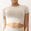 LU-V039 Yoga Kadın Spor Giyim Koşu T-Shirt T-Shirt Üst Kısa Kollu Heykel Tank Top Fitness Wear Yoga Kıyafeti Lütfen Satın Almak İçin Boyut Grafiğini Kontrol Edin