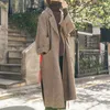 Dameswol Blends Winter Ladies Overjas Hepburn Style 2022 Spring Plaid Coat Casual Midden-Length Student Wollen Temperament Jacket Bery22