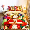 Matte Printed Four Piece Set Cartoon Style 1.5/1.8m Quilt Cover Three Double Bedding Set