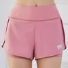 Frauen elastische Shorts Mesh Yoga Jogginghose Casual Laufen Jogging Fitness atmungsaktive kurze Gym Outdoor Sport Hosen mit Tasche