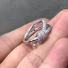 Designer Frauen Ring Mode Hohe Qualität Verknotet Titan Stahl Golde Rose Gold Silber Hochzeit Party Geschenke Schmuck Rings261K