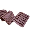 Anti-aanbak siliconen diy cake decoratie mallen 6 gaten lepel vorm chocolade mallen jelly ijs bakvorm 3d snoepvorm Dh9300