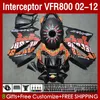 Karosserie für HONDA Interceptor VFR800 VFR 800 RR CC 800RR 02-12 Flache Repsol-Karosserien 129Nr