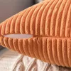 Supersoft Corduroy Coushion Countion Solid Striped Pillow Covers Dekoracyjne obudowę do sofy łóżko Dekoracja salonu 220513