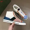 A1 2022 TENNIS 1977 Canvas Casual Boots Luxurys Designers Womens Shoe Italy Green and Red Web Stripe gummi Sole Stretch Cotton Low Top Mens Sneakers