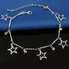 New 925 sterling sliver anklets bracelet for women Foot Jewelry Inlaid Zircon Anklets Bracelet on a Leg Personality Gifts