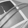 Kedjor 3mm Franco Square Link Chain Silver Guld Rostfritt stål Fashion Hip Hop -halsband för män Kvinnor Charm smycken Tillbehörschän