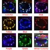 Düğün Parti Taç Çiçek Kafa LED Işık Noel Neon Çelenk Dekorasyon Aydınlık Saç Garland Hairband