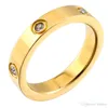 Классические кольца для женщин роскошные дизайнерские ювелирные ювелирные украшения кольцо 18 тыс. Золотая титановая стальная обручальная обручация мужски свадебные наборы с оригинальной сумкой