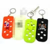 Croc keychain holder Candy Color Silicone keychain plate for Charms Women Child Gift Can match shoe flower