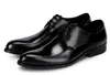 Toe Hiver Pointed Hommes Chaussures de mariage de haute qualité Lacet Up Great Cuir Formal Dress Chaussures Big Taille