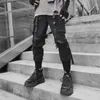 Harajuku moda masculino roupas de hip hop de calças xadrez de carga para joggers harem High Street Polyster Sport Troushers 220719