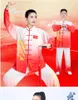 エスニック服の女性と男性のシルクタイチーチースーツ中国語星の格の美術ユニフォームパフォーマンスジャケットパンツ運動服を着る