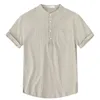 여름 남성 반팔 티셔츠 코튼과 린넨 주도 캐주얼 남성용 티셔츠 셔츠 남성 통기성 S-3XL 220407