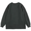 Erkek Tişörtler Bahar Büyük Boy Pamuklu Siyah T-Shirt Erkek Melek Baskı Gri Uzun Kollu Tees Moda Harajuku Street Giyim Üstleri Malem