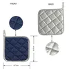شامبراي فرن ميت اليسار/اليمين و 2 PCS مجموعة potholder- 4pcs لكل مجموعة الفضة الظهر الأمامية الأزرق