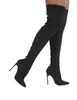 Kvinnor Stövlar Spring New Socks Shoes Fashion Shoes Elastic Sticked Silk Strumpor Long Pointed Thin High Heels 0709