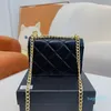 designer Womens Enamel Charms Tassel Classic Mini Flap Bags Quilted Wallet With Gold Chain Crossbody Shoulder Purse Card Holde