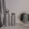 Kvällspåsar kvinnor väska vakuum cup high-end rostfritt stål bärbar kändisinspirerad diamantkokare handbagevening