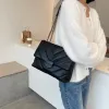 Riñoneras con hilo bordado, bolsos cruzados pequeños de piel sintética para mujer, bolso de mano de tendencia, bolsos de hombro de marca a la moda para mujer