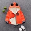 Baby Boys Jacket Kids Winter Winter Scay Coats Toddler Velvet Warm Cotton Hoodies Coat Children Discual Outerwear 1-4 y efant clothing 220826