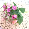 Dekorative Blumen Kränze Cm Rose Rosa Seide Pfingstrose Künstlicher Blumenstrauß 6 Große Köpfe Fake Geeignet Für Familienhochzeitsdekoration InD