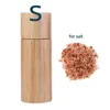 Wooden Salt and Pepper Grinder Set, Manual, 6" for Seasoning, Cooking, Serving, Dining - Gift Mom F0427