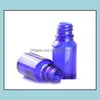Packing Bottles Office School Business Industrial 10 ml Empty Mini Blue Glass Droper Bottle Aromatherapy Ess DHXH3
