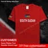 Компалатная футболка из южного судана на заказ фанатов Dersey DIY название номера бренд High Street Fashion Hip Hop Loak Casual Firt 220616