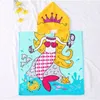 Children Hooded Beach Bath Towel Cartoon Printed Super Absorbent Kids 1-6 Years Pool Bath Swim Coverups Poncho Cape