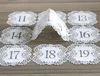 Klistermärken Creative Hollow Laser Cut Seating Cards Numbers Signtabellkort Bröllopsfestkort Bröllopsbord nummer