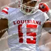 American College Football Wear Custom 2020 Louisiana Ragin' Cajuns Football # 1 Levi Lewis 9 Trey Ragas 15 Elijah Mitchell 19 Jamal Bell Hombres Jóvenes Jersey para niños 4XL