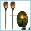 Garden Decorations Patio Lawn Home Ll Solar Powered Led Flame Lamp Outdoor Fire Lights Decoration Dh56D