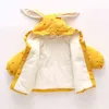 6-36 Months Baby Winter Jackets Cute Rabbit Ears Hoodie Toddler Girls Jacket Autumn Thicker Warm Newborn Clothes Birthday present J220718