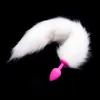 Nxy Anal Toys Bdsm Short&long Fox Animal Tail Insert Stopper Sex Faux Fur Silicone Butt Anus Plug Couples Roleplay Game 220420