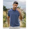 KUEGOU Moda Abbigliamento Polo da uomo maniche corte Risvolti Alta qualità Traspirante Ricamo sottile Estate Top Plus Size 6499 220402