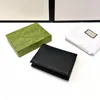 Exquisite Cow Leather Wallets Men Women Money Clips Double Letters Pouch Card Holder Simple Business Style Purse With Box