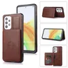 Phone Mount Card Holder Wallet Leather Cases For Samsung A33 5G A53 A13 A22 4G A82 S21 FE A32 A52 A72 S22 Ultra Plus Support Magnetic Car Mount ID Credit Stand Smart Cover