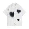 Модные женские рубашки с коротким рукавами корейская летняя мода Harajuku Heart Pirnted повседневная уличная одежда женская блузка топ 220617