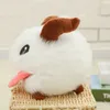 25cm Cute Game Pual Limited Poro Plush Stuffed Toy Kawaii Doll White Mouse Cartoon Baby Tl0127 220425