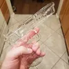 Pipe de pistolet en verre Bubbler épais en verre d'eau Bongs fumer accessoires