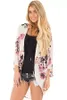 Femmes Floral Suntan Cardigan Manteau Manches Chauve-Souris Blouse Couverture D'été en mousseline De Soie Plage Cape Bikini Cover-Ups Lâche Kimono Beachwear