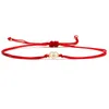 Bracelets de charme One Nice Zircone Cubique Pierre Mini Pêche ForeverLove Coeur Bracelet Femmes Émail Blanc Petit Mignon Rouge Chaîne BijouxCharm Br